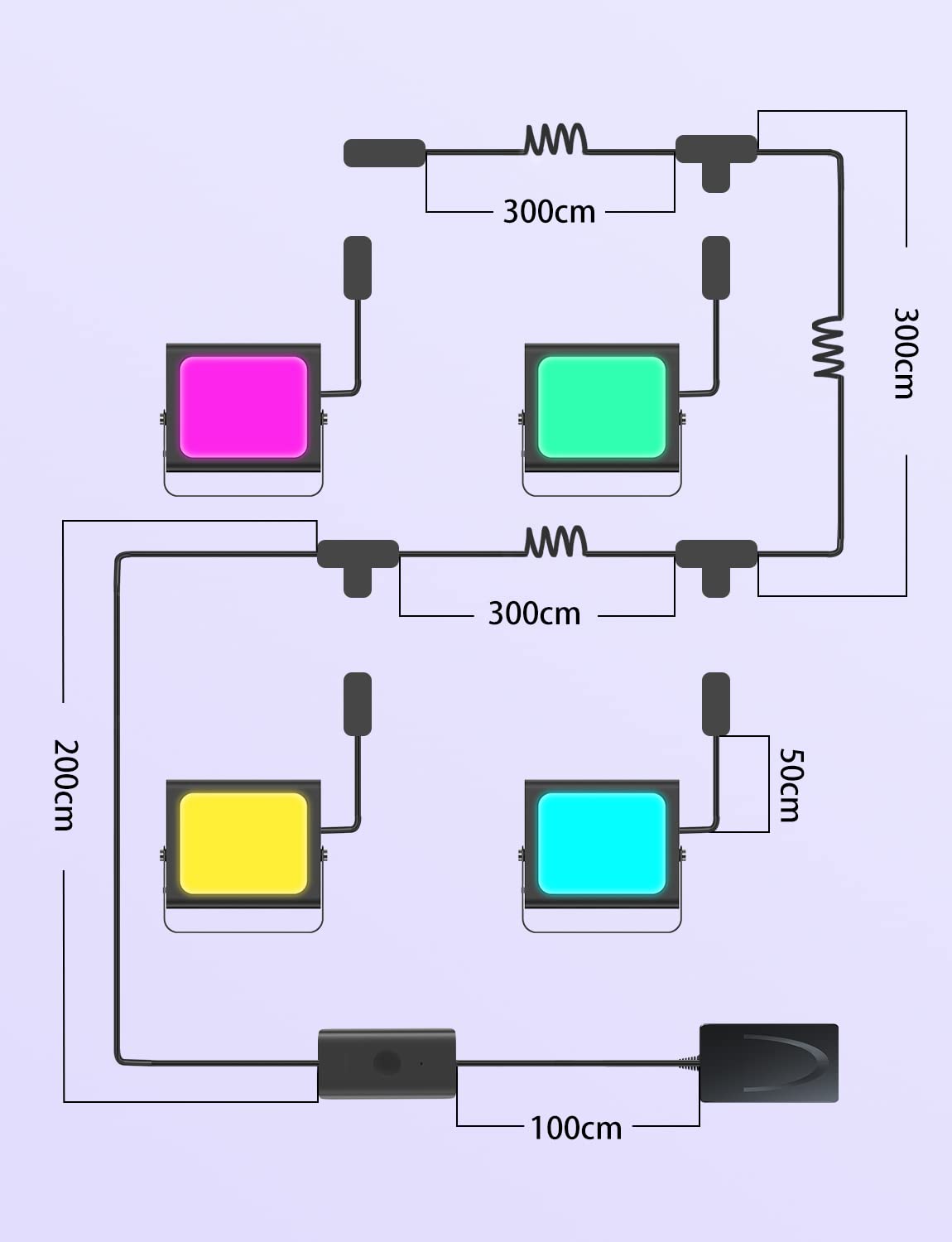 Govee Outdoor Lights, Flood Lights Uplight 2 in 1, LED Landscape Lighting (8202165223662)